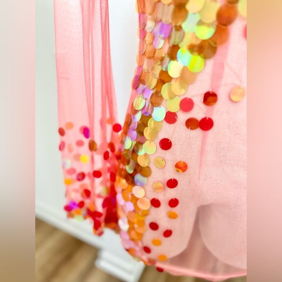 Custom Hand Beaded Mesh Shirt - Picture 8 of 9